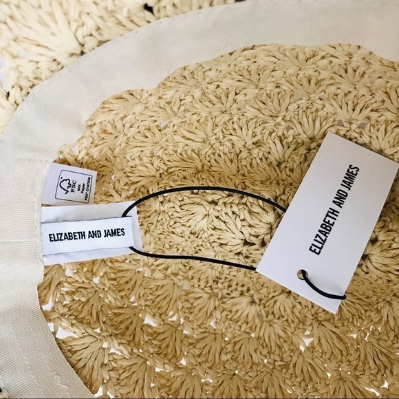 New! Elizabeth and James Bohemian Crochet Straw Hat - Picture 6 of 8